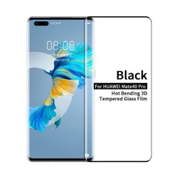 Извит 3D удароустойчив стъклен протектор за екран марка MOFI за Huawei Mate 40 Pro - черен
