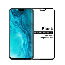 Удароустойчив стъклен протектор покриващ целия екран марка MOFI за Honor 9X Lite - с черна рамка