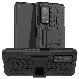 Двупластов гръб със стойка за Xiaomi Mi 10T 5G/10T Pro 5G - черен