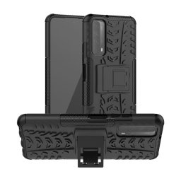 Двупластов гръб със стойка за Huawei P Smart 2021 - черен