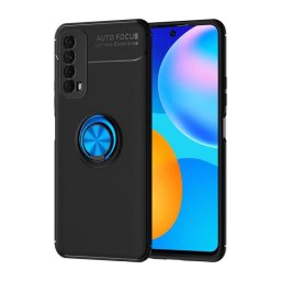 Силиконов гръб с кръгла стойка за Huawei P Smart 2021 - син