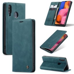 Калъф страничен flip марка CASEME за Samsung Galaxy A20s – тюркоазен