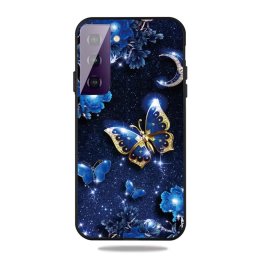 Силиконов гръб за Samsung Galaxy S21 - сини пеперуди