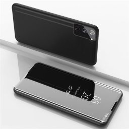 Тънък калъф с полупрозрачно капаче за Samsung Galaxy S21+ – черен