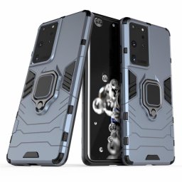 Хибриден гръб със стойка за Samsung Galaxy S21 Ultra - стомамено син