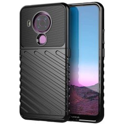 Подсилен силиконов гръб на черти за Nokia 5.4 - черен