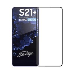 Удароустойчив стъклен протектор покриващ целия екран марка MOFI за Samsung Galaxy S21+ - с черна рамка