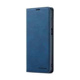 Кожен калъф страничен flip марка FORWENW за Xiaomi Redmi Note 9 Pro – син