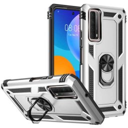 Хибриден гръб със стойка за Huawei P Smart 2021 - бял