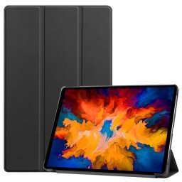 Кожен калъф със сгъващ се капак за Lenovo Tab P11 Pro - черен