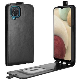 Кожен калъф flip за Samsung Galaxy A12 - черен