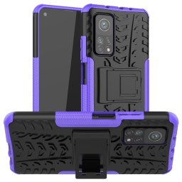 Двупластов гръб със стойка за Xiaomi Mi 10T 5G/10T Pro 5G - лилав