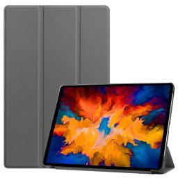 Кожен калъф със сгъващ се капак за Lenovo Tab P11 Pro - сив