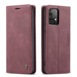 Калъф страничен flip марка CASEME за Samsung Galaxy A52/A52s 5G – винено червен