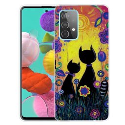 Силиконов гръб за Samsung Galaxy A52/A52s 5G - две котки
