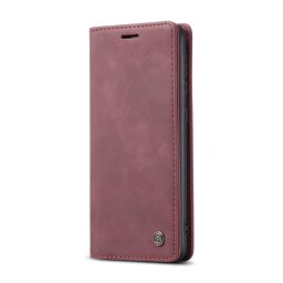 Калъф страничен flip марка CASEME за Samsung Galaxy A72 – винено червен
