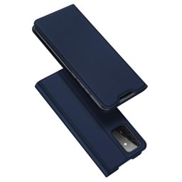 Тънък калъф страничен flip марка DUX DUCIS за Samsung Galaxy A72 – тъмно син