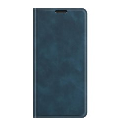 Кожен калъф тип портмоне с магнитно закопчаване за Motorola Moto G10/G30 - тъмно син