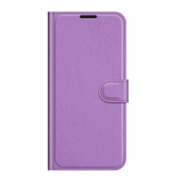 Кожен калъф тип портмоне за Nokia 1.4 - лилав