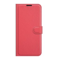 Кожен калъф тип портмоне за Nokia 1.4 - червен