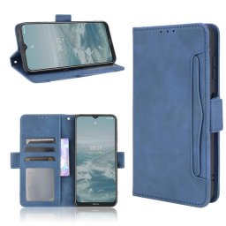 Кожен калъф тип портмоне с магнитно закопчаване за Nokia G10/G20 - тъмно син