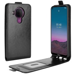 Кожен калъф flip за Nokia 5.4 - черен