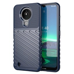 Подсилен силиконов гръб на черти за Nokia 1.4 - тъмно син