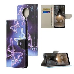 Калъф страничен флип за Nokia G10/G20 - шарени пеперуди