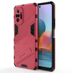 Хибриден гръб със стойка за Xiaomi Redmi Note 10 Pro - розов