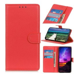 Кожен калъф тип портмоне за Nokia X10/X20 - червен
