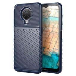 Подсилен силиконов гръб на черти за Nokia G10/G20 - тъмно син