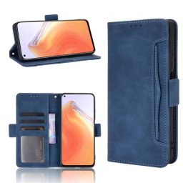Кожен калъф тип портмоне с магнитна закопчалка за Xiaomi Mi 10T 5G/10T Pro 5G - тъмно син