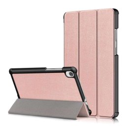 Кожен калъф със сгъващ се капак за Lenovo Tab M8 - розово злато