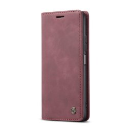 Калъф страничен flip марка CASEME за Xiaomi Mi 11 Lite – винено червен