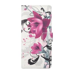 Кожен калъф тип портмоне за Nokia G10/G20 - две цветя