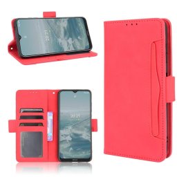 Кожен калъф тип портмоне с магнитно закопчаване за Nokia G10/G20 - червен