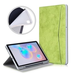Кожен калъф за Samsung Galaxy Tab S6 Lite - зелен