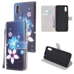 Калъф тип портмоне за Xiaomi Redmi 9A - две цветя