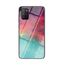 Силиконов кейс със стъклен гръб за Xiaomi Redmi 9T - небе