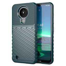 Подсилен силиконов гръб на черти за Nokia 1.4 - зелен