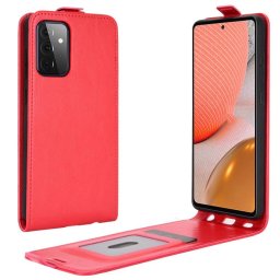 Кожен калъф flip за Samsung Galaxy A72 - червен