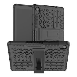Двупластов гръб със стойка за Lenovo Tab M8 TB-8506f - черен