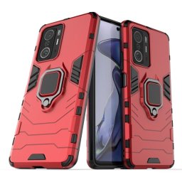 Хибриден гръб със стойка за Xiaomi 11T 5G/11T Pro - червен