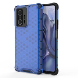 Хибриден гръб с ромбоидна шарка за Xiaomi 11T 5G/11T Pro - син