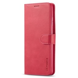 Кожен калъф тип портмоне марка LC.IMEEKE за Xiaomi 11T 5G/11T Pro - малинов