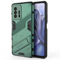 Хибриден гръб със стойка марка BIBERCAS за Xiaomi 11T 5G/11T Pro - зелен металик