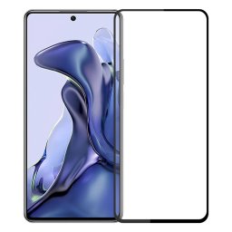 Удароустойчив стъклен протектор за екран марка MOFI за Xiaomi 11T 5G/11T Pro - с черна рамка