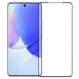 Извит 3D удароустойчив стъклен протектор за екран марка MOFI за Huawei Nova 9 - с черна рамка
