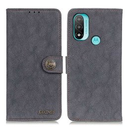 Калъф тип портмоне марка KHAZNEH за Motorola Moto E20/E30/E40 - сив