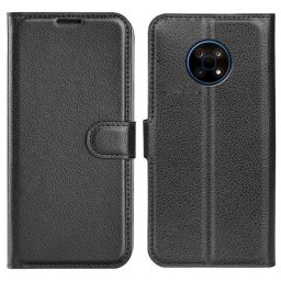 Кожен калъф тип портмоне за Nokia G50 5G - черен
